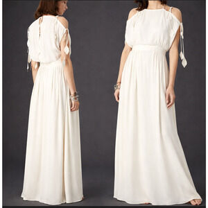 Tory Burch $498 Ivory Draped Grecian Gown Maxi Dress Wedding White Bridal 2
